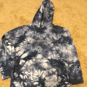 Champion kids Tie‎ Dye hooded sweatshirt size medium blue- FINAL PRICE